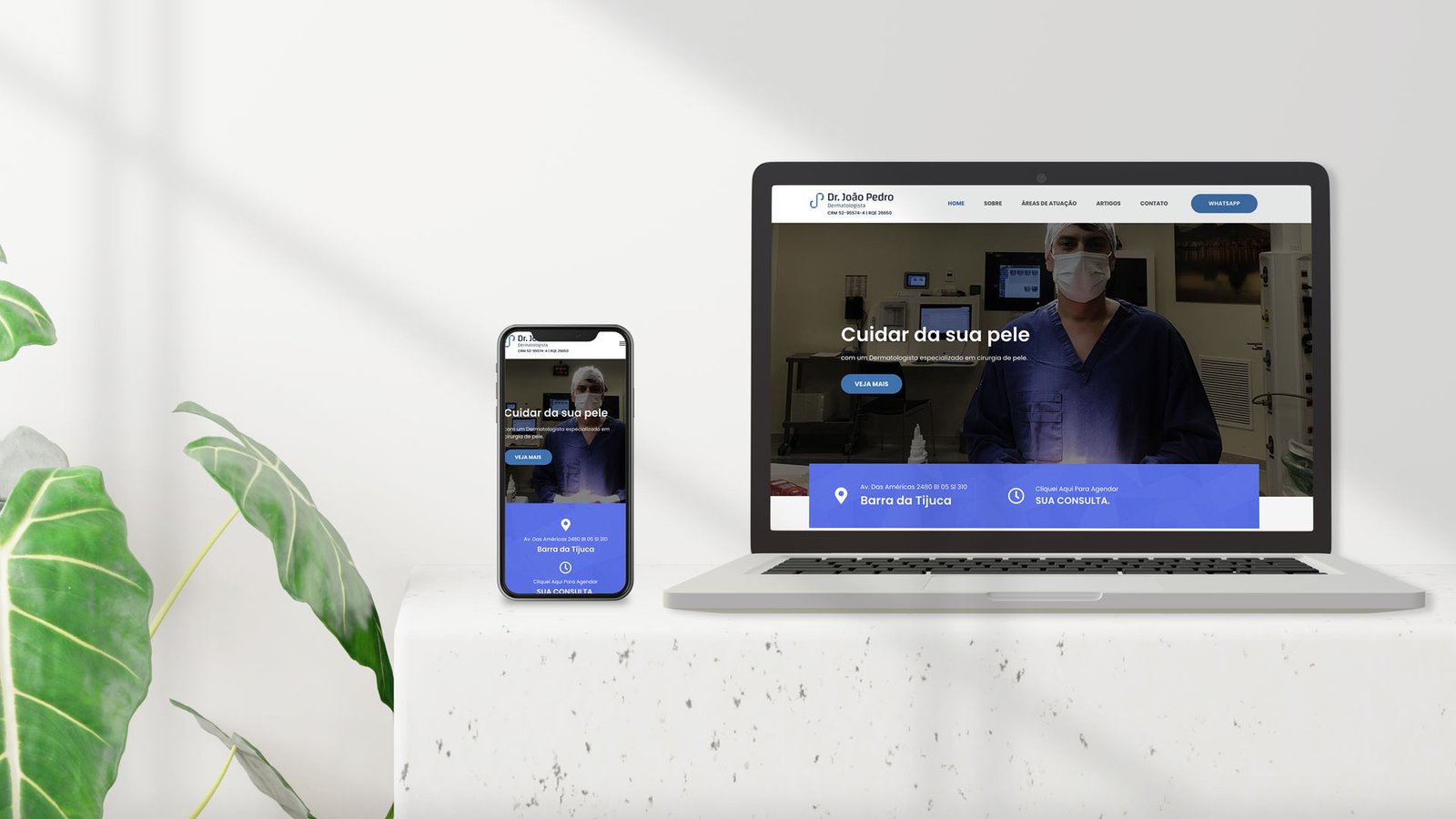 mockup site do dr tiago